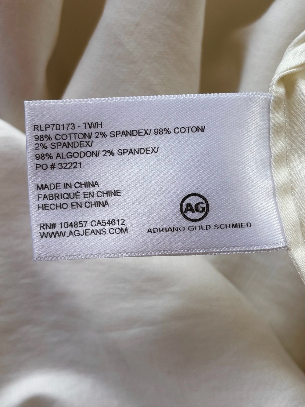 Ag Adriano Goldschmied Ivory One-Shoulder Ruffle Top -Sz XS - Picture 3 of 3